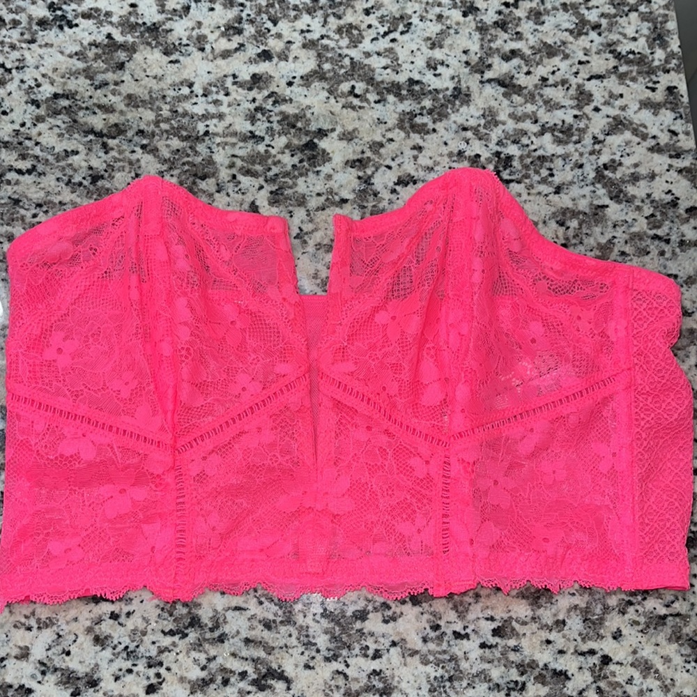 Hot pink corset top